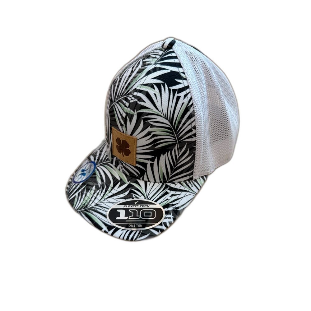 Black Clover Live Lucky 110 Snapback Hat Palm Leaf Tropical Mesh Trucker Cap NWT - Picture 3 of 8